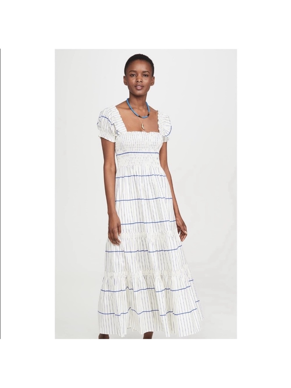 Dress Tory Burch Striped Smocked Midi size XS